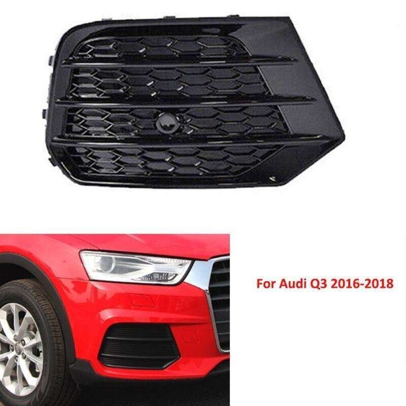 Front Bumper Fog Light Grille Cover For Audi Q3 2016-2018 Right Side Black