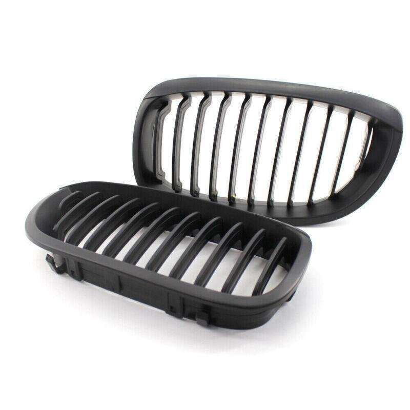 Pair of Matte Black Sport Grille For BMW E46 LCI Facelift Coupe Cabriolet 03-06