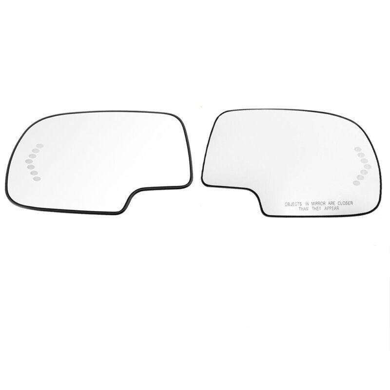 Exterior View Mirror Glass For GMC Cadillac 2003 2004 2005 2006 2007 Pair