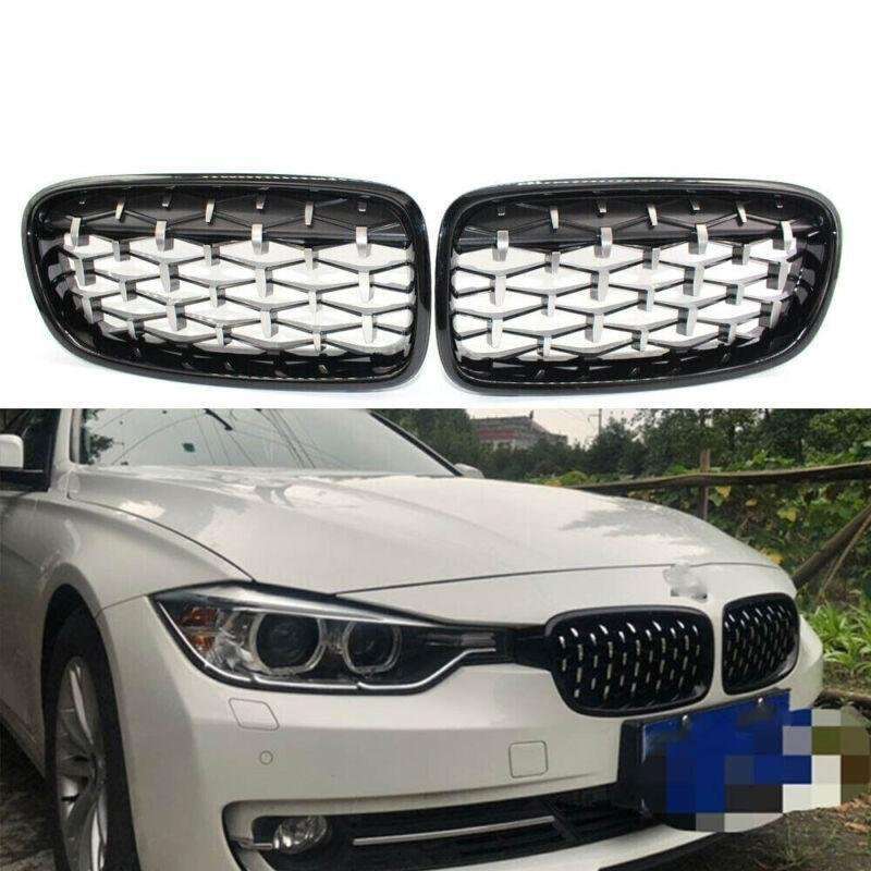 Diamond Meteor Front Upper Grille Fits For BMW 3 Series F30 F31 320i 320d Black