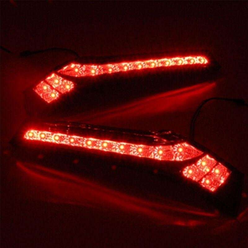 Red Rear Windshield Side Pillar Tail Brake Light Lamp For Honda Fit 14-20 Pair A