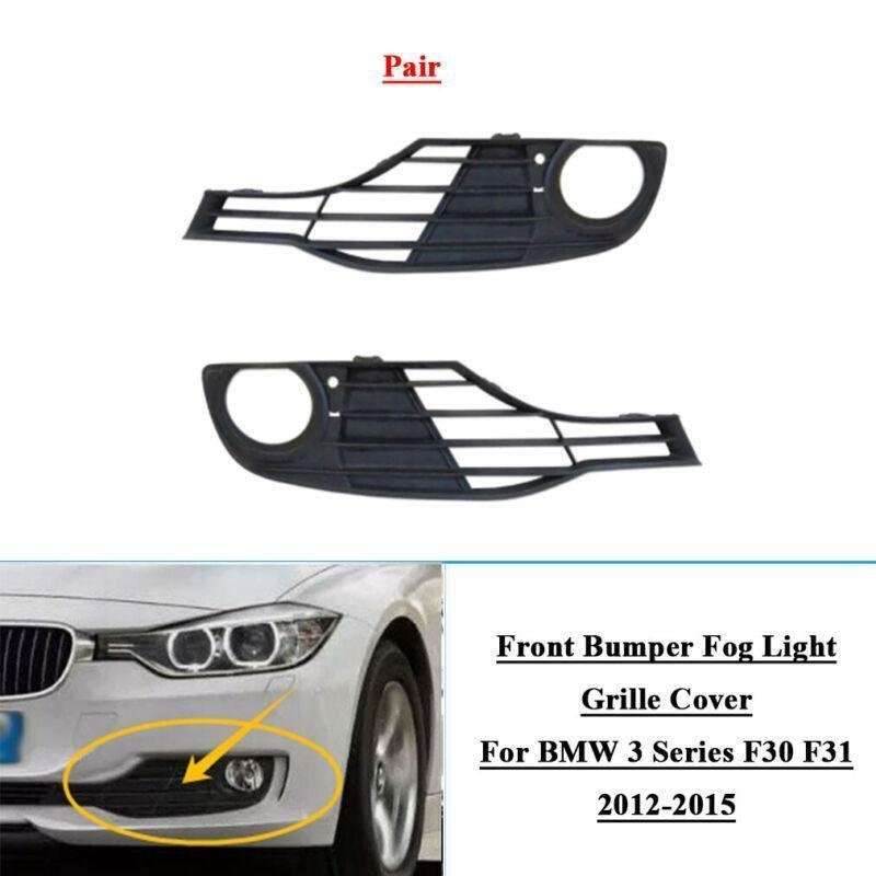 2x Front Bumper Fog Light Grille Cover For BMW 3 Series F30 F31 2012-2015 LR