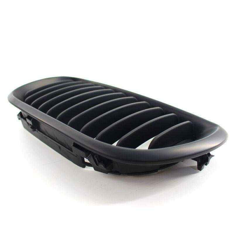2Pcs Front Grille Matte Kidney Style Black Fit For BMW E46 2002-2005 3 Series 4D