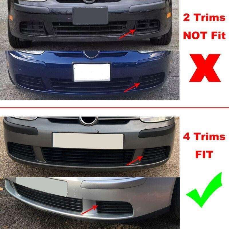 Pair of Car Fog light Grille Corne Side Fit For VW Golf Mk5 2005-2009