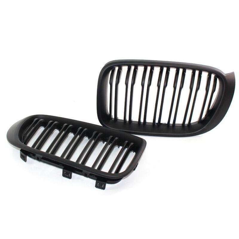 Matte BLACK Front Grille Fit FOR BMW F25LCI X3 F26 X4 X4M 15-17 Twin Slat