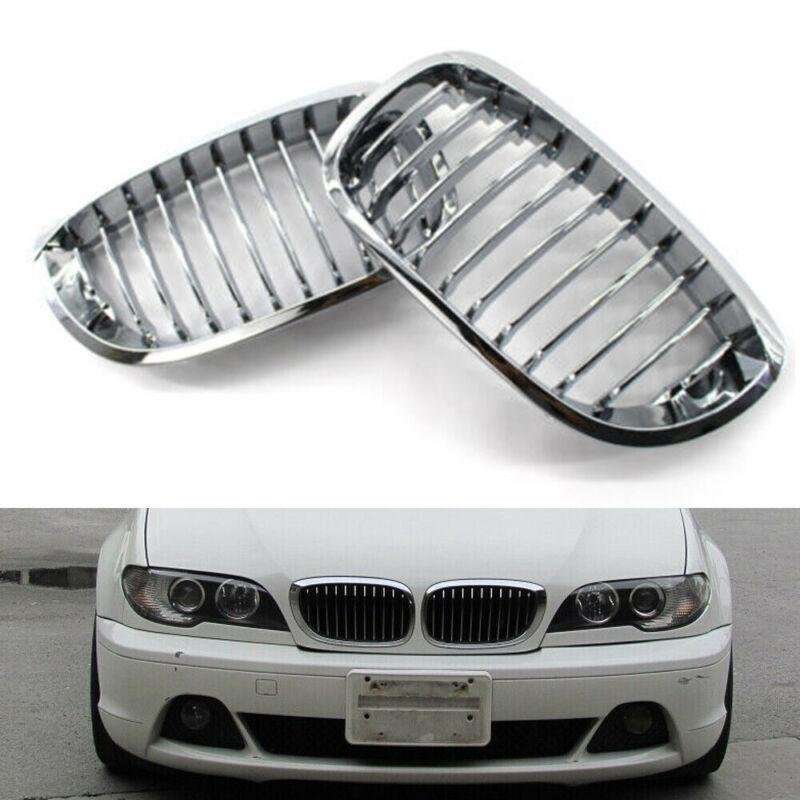 Pair of Chrome Grille Fit For BMW E46 Facelift Coupe Cabriolet M 2002-2005 2D