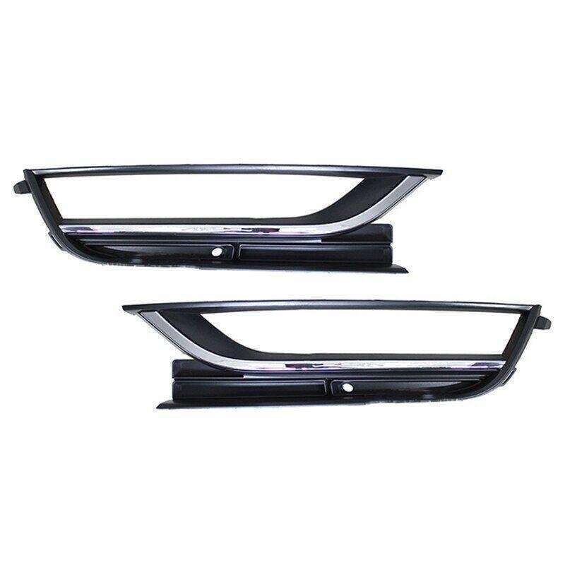 Front Bumper Fog Light Lamp Lamp Grille Cover For VW Passat 2011-2015 Pair
