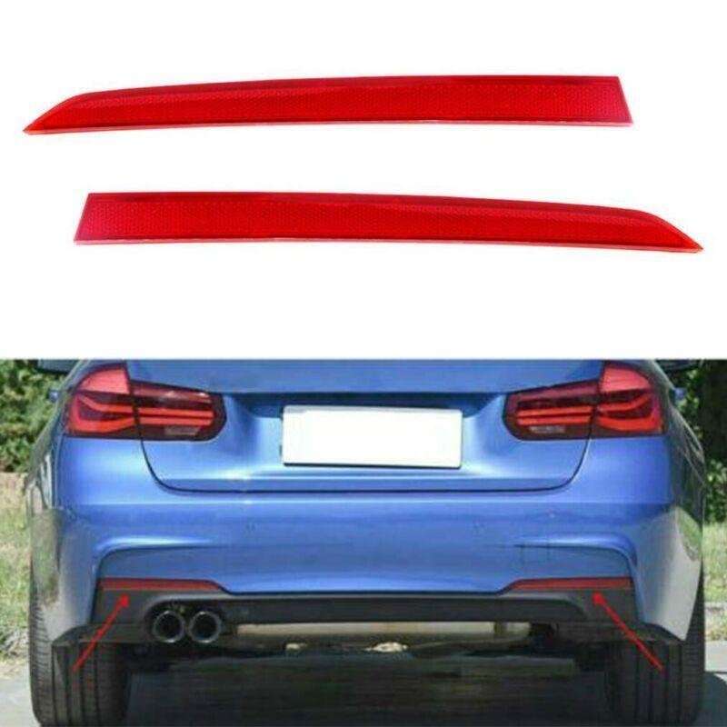 Fits For BMW 3-Series F30 F31 M Sport 12-17 1 Pair Rear Bumper Reflector Light