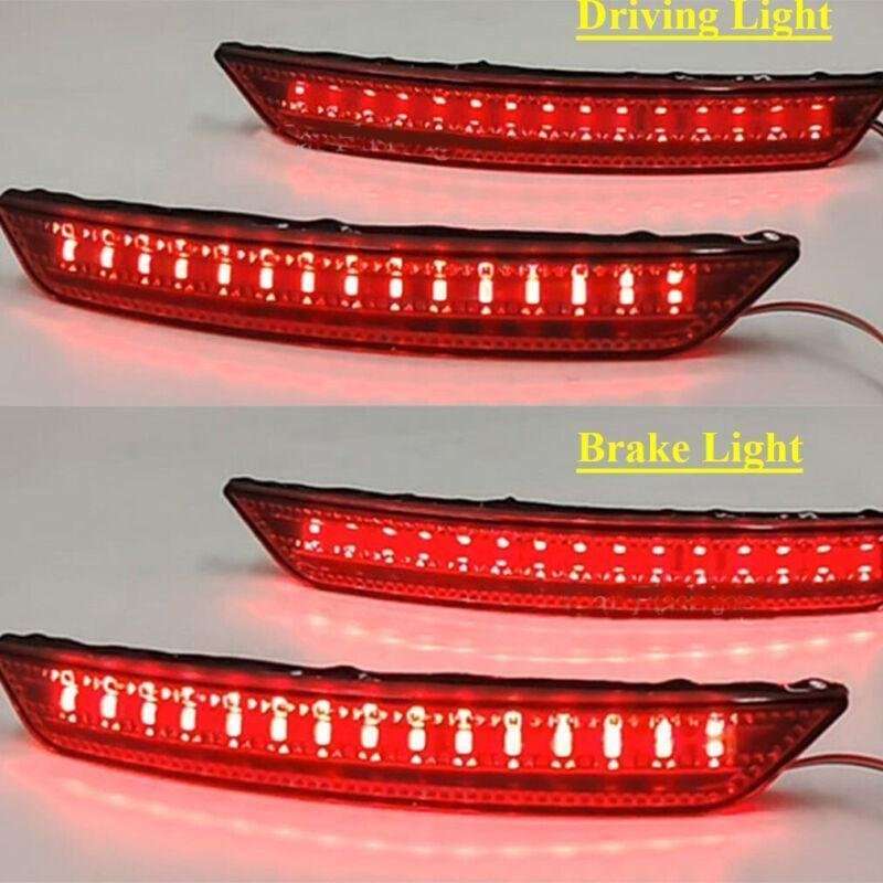 Rear Fog Brake Taillight Bumper Reflector Light For For Ford Mondeo 07-10 Pair