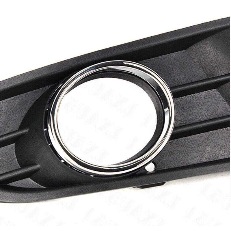 Front Bumper Fog Light Lamp Grille Cover For VW Polo VIVO 2010-2015 Pair