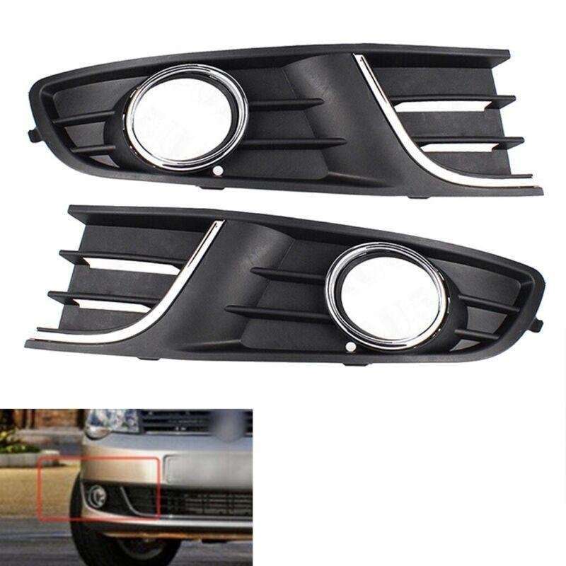 Front Bumper Fog Light Lamp Grille Cover For VW Polo VIVO 2010-2015 Pair