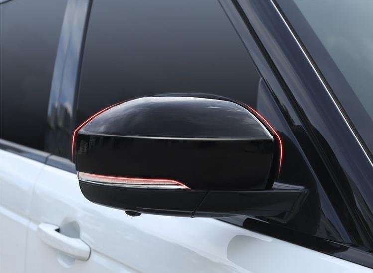 Black Exterior Rearview Mirror Cover For Land Rover Discovery 4 LR4 2010-2016