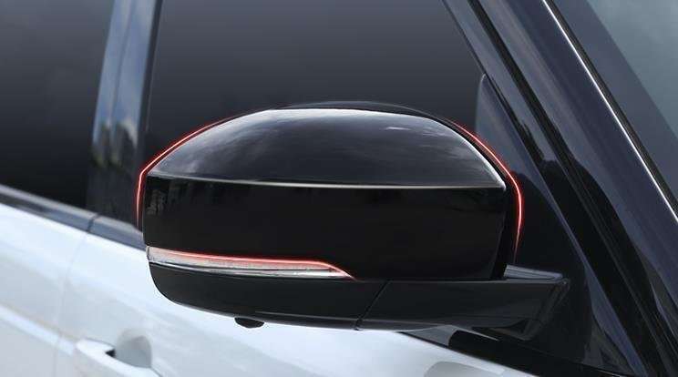 Black Exterior Rearview Mirror Cover For Land Rover Discovery 4 LR4 2010-2016
