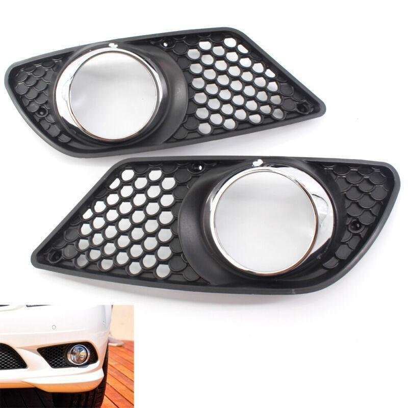 1 Pair Car Front Bumper Fog Lamp Light Grille Cover For Mercedes Benz W204 2010