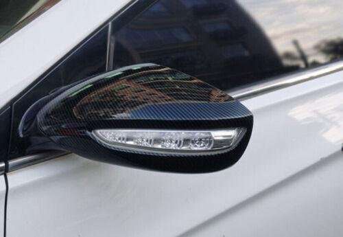 Rear View Side Mirror Cover Trim Carbon Fiber 2PCS For Hyundai Sonata 2011-2014