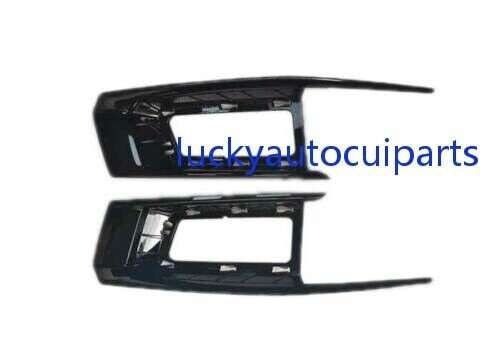 For Cadillac XTS 2018-2019 Bright Black Front Fog Light Lamp Cover Trim Replace