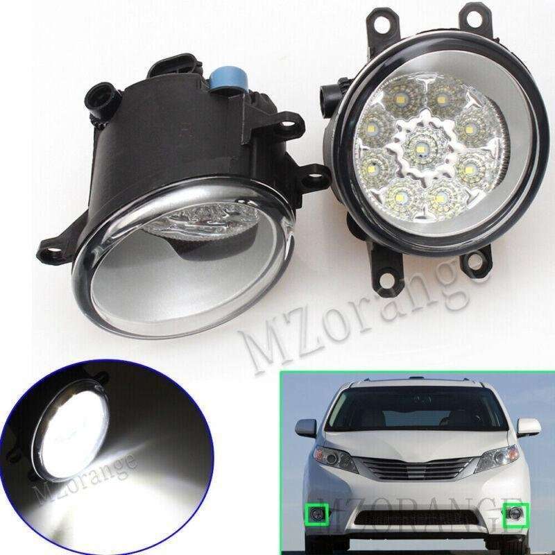 Pair LED Front Fog Lamp Driving Light For Toyota Sienna 2011-2017 Left+Right