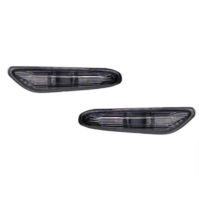 2x Car Side Marker Turn Signal Lights For BMW E90 E91 E92 E93 2006-2011 Smoked