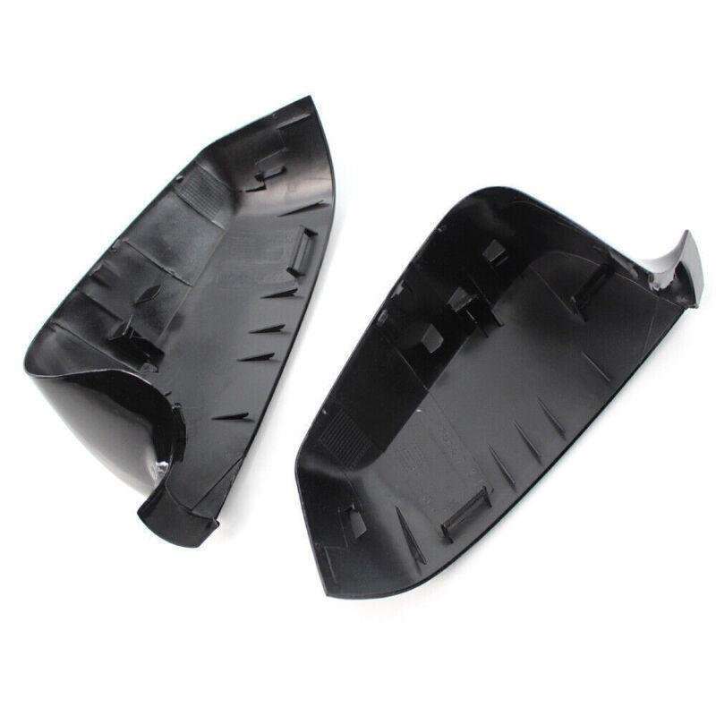 Pair of Gloss Black Side Mirror Covers Fit BMW E60 E63 F06 F07 F12 5 6 7 Series