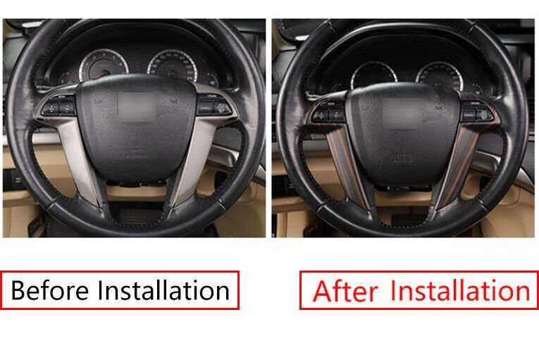 Peach Wood Grain Steering Wheel Strip Trim For Honda Accord Crosstour 2008-2012