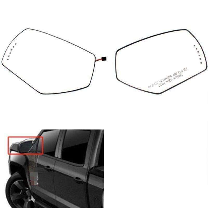 Rearview Mirror Glass For Chevrolet Silverado Sierra 1500 2014-2018 Pair
