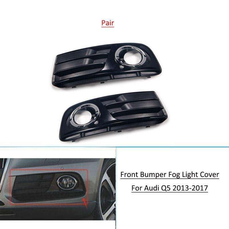 Front Bumper Fog Light Grille Bezel Cover Lower For Audi Q5 2013-2017 Pair