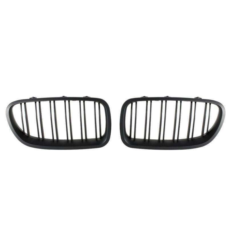2X/Set Grill Matte Black Grille Dual Slat for BMW F10 F11 F18 5 Series M5 10-17