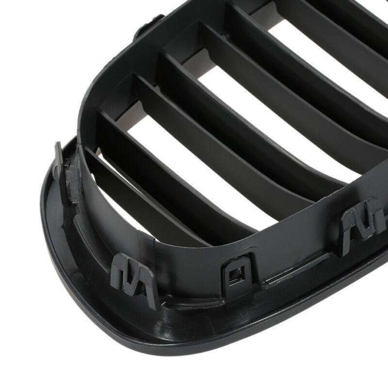 2X/Set Grill Matte Black Grille Dual Slat for BMW F10 F11 F18 5 Series M5 10-17