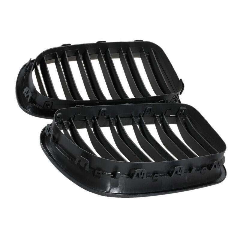 2X/Set Grill Matte Black Grille Dual Slat for BMW F10 F11 F18 5 Series M5 10-17
