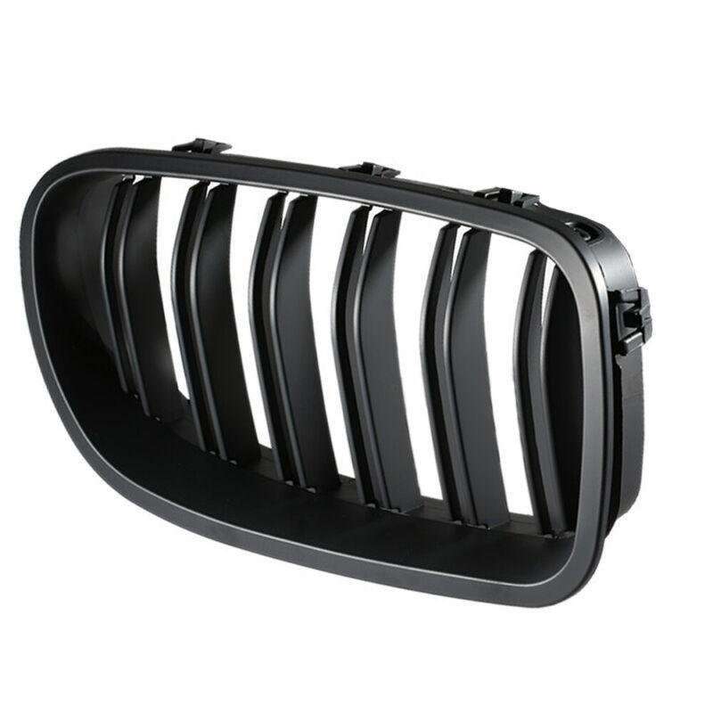 2X/Set Grill Matte Black Grille Dual Slat for BMW F10 F11 F18 5 Series M5 10-17