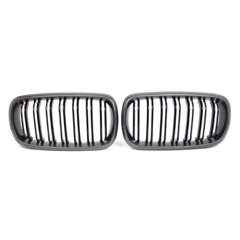 2pcs Carbon Fiber Front Kidney Grilles For BMW X5 F15 X5M F85 X6 F16 X6M F86