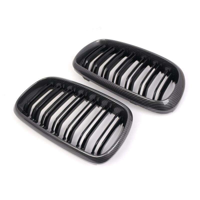 2pcs Carbon Fiber Front Kidney Grilles For BMW X5 F15 X5M F85 X6 F16 X6M F86