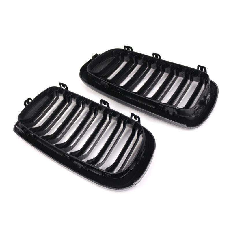 2pcs Carbon Fiber Front Kidney Grilles For BMW X5 F15 X5M F85 X6 F16 X6M F86
