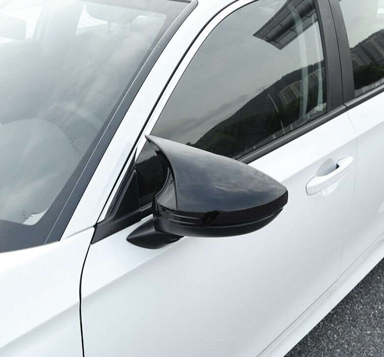 Gloss Black OX Horn Rear View Side Door Mirror Cover For Acura Integra 2023-2024