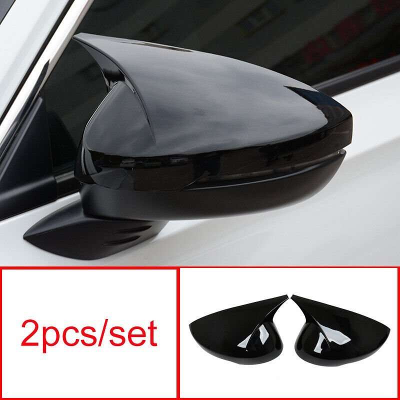 Gloss Black OX Horn Rear View Side Door Mirror Cover For Acura Integra 2023-2024