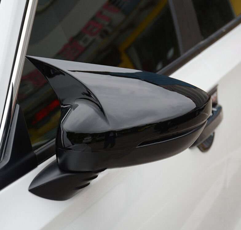 Gloss Black OX Horn Rear View Side Door Mirror Cover For Acura Integra 2023-2024