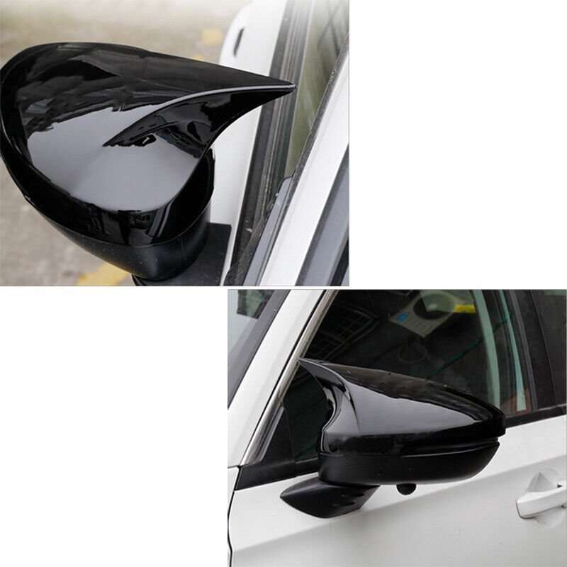 Gloss Black OX Horn Rear View Side Door Mirror Cover For Acura Integra 2023-2024