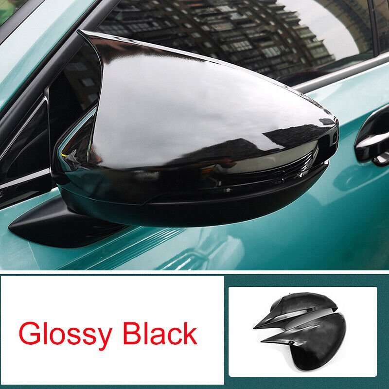Gloss Black OX Horn Rear View Side Door Mirror Cover For Acura Integra 2023-2024
