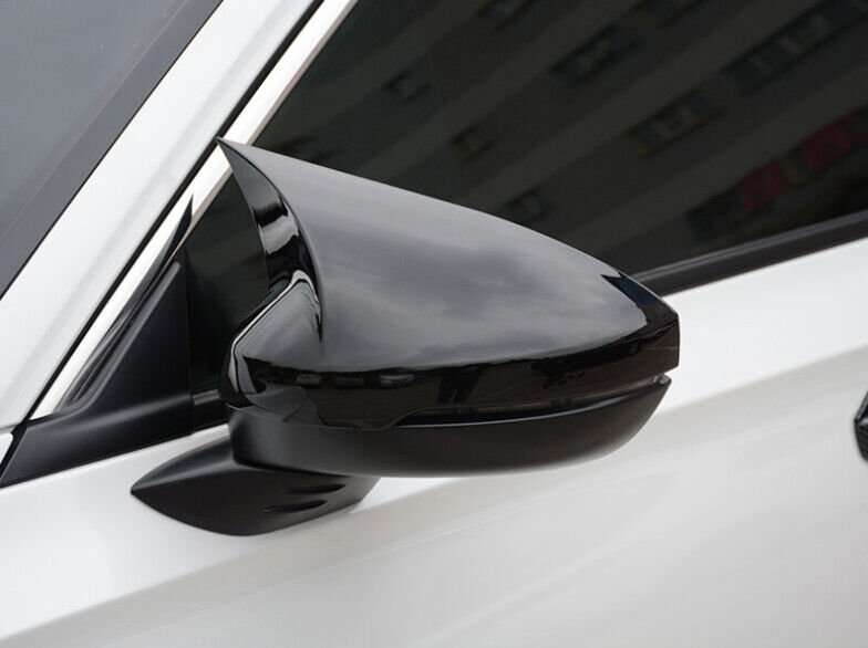 Gloss Black OX Horn Rear View Side Door Mirror Cover For Acura Integra 2023-2024