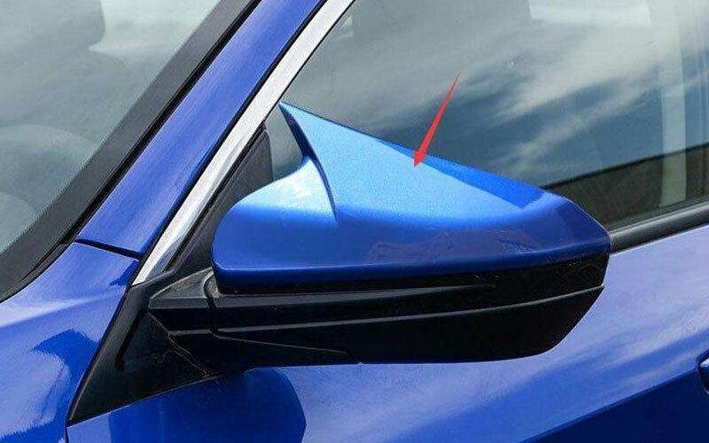 For Honda Civic Sedan Hatchback 16-2021 Blue OX Horn Rear View Side Mirror Cover