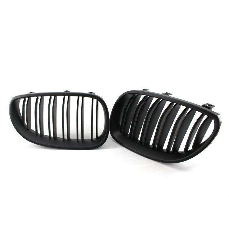 Pair Of Matte Black Slat Grille Fit For BMW E60 E61 M5 5 Series 2003-2009