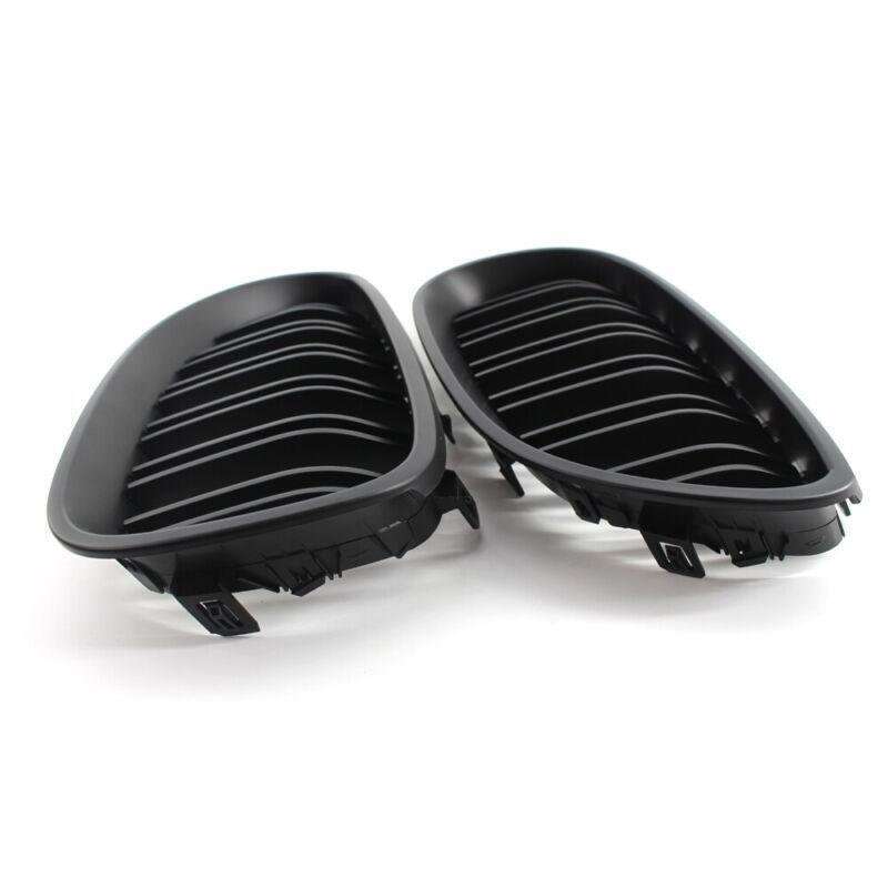 Pair Of Matte Black Slat Grille Fit For BMW E60 E61 M5 5 Series 2003-2009