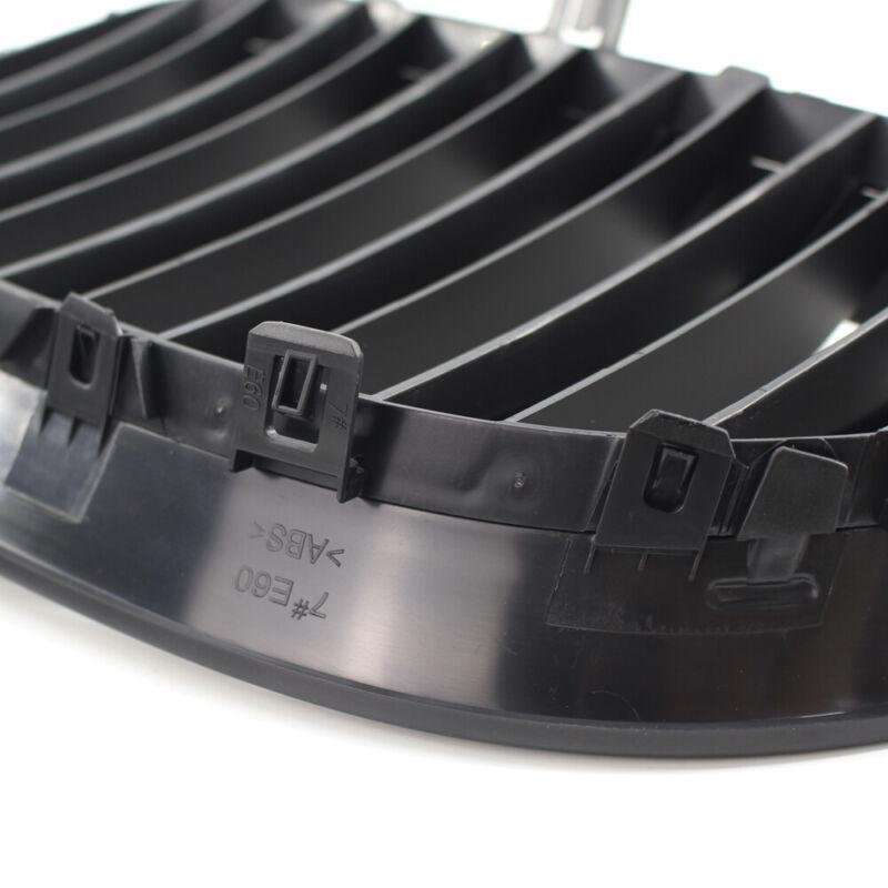 Pair Of Matte Black Slat Grille Fit For BMW E60 E61 M5 5 Series 2003-2009