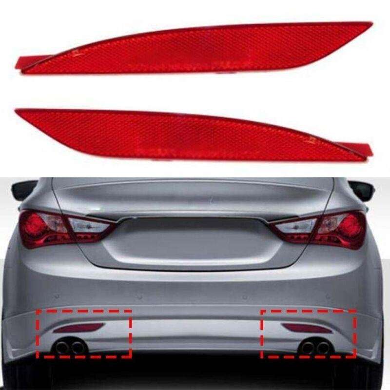 Fits For Hyundai Sonata Sedan 2011-2014 1 Pair Rear Bumper Reflector Light Cover