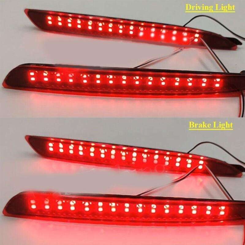 Rear Fog Brake Taillight Bumper Reflector Light For Mazda 3 Speed 2010-2015 Pair