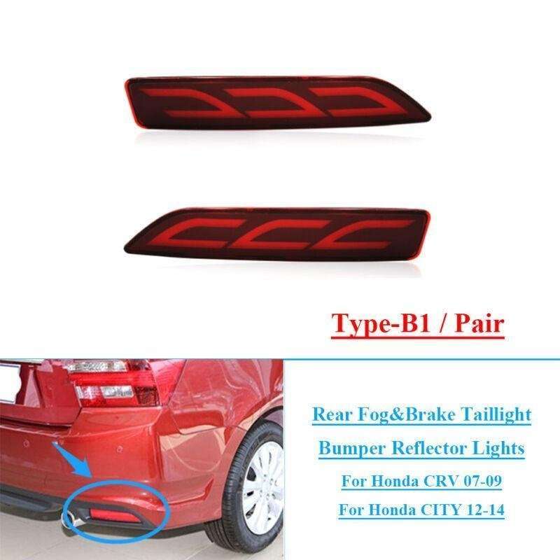Rear Brake Taillight Bumper Reflector Lights For Honda CRV 07-09 CITY Pair B1
