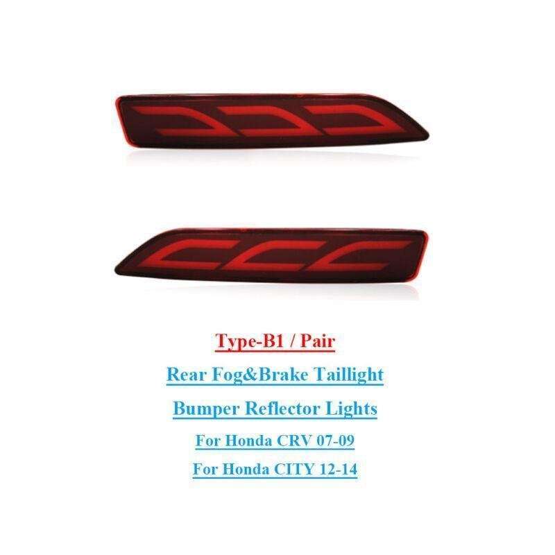 Rear Brake Taillight Bumper Reflector Lights For Honda CRV 07-09 CITY Pair B1