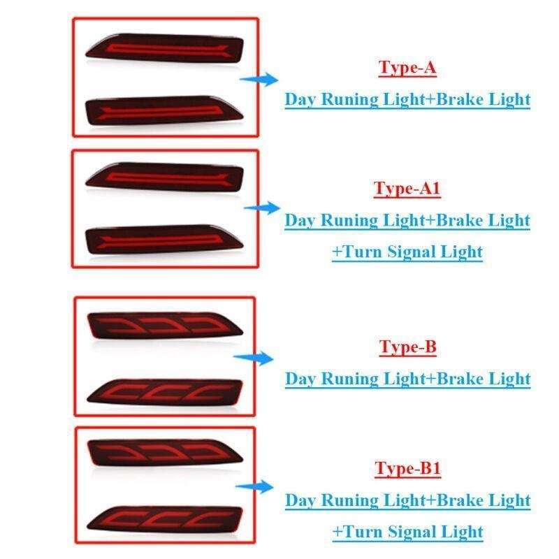 Rear Brake Taillight Bumper Reflector Lights For Honda CRV 07-09 CITY Pair B1