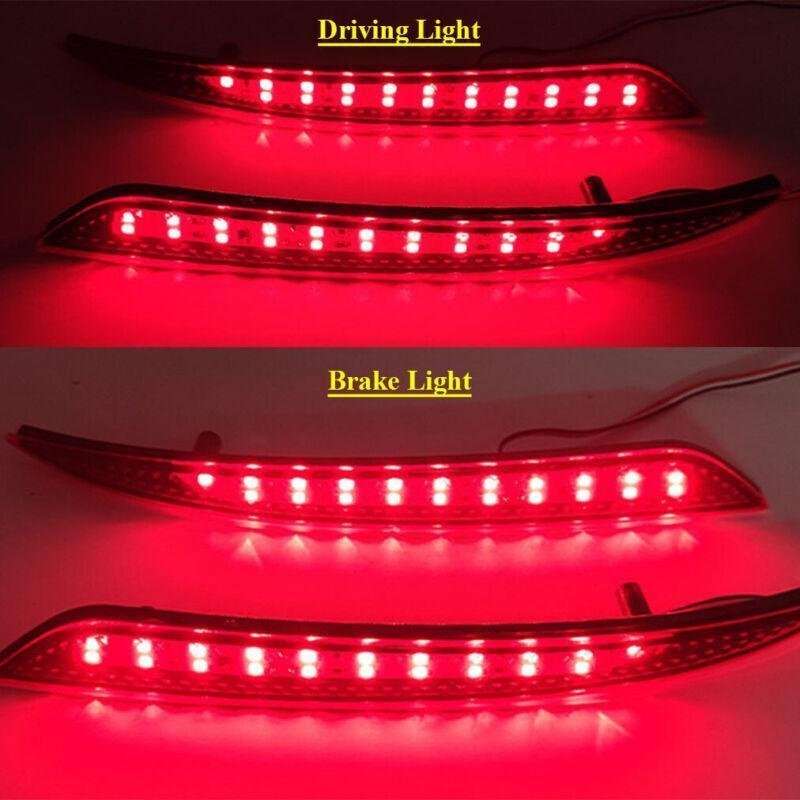 Rear Brake Taillight Bumper Reflector Light For Ford Fusion Mondeo 13-18 Pair B