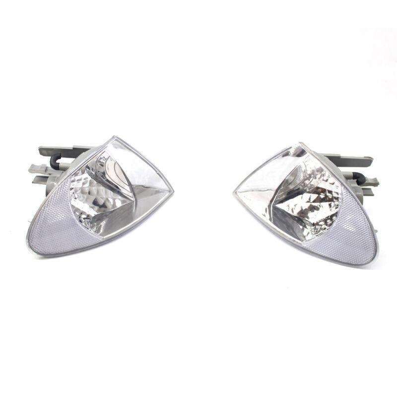 Pair Clear Crystal Corner Parking Signal Lights Fit 98-01 BMW E46 3-Series Sedan